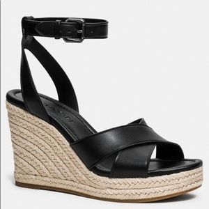 NWT Coach Kaelyn leather wedges